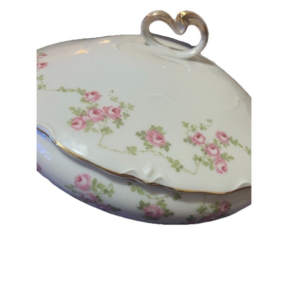 Antique Pirkenhammer Brezova "pink floral" Vegetable Tureen, "4338"- 1920 Design - Picture 4 of 16